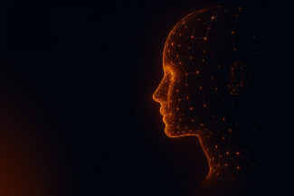 Silhouette eines Menschenkopf